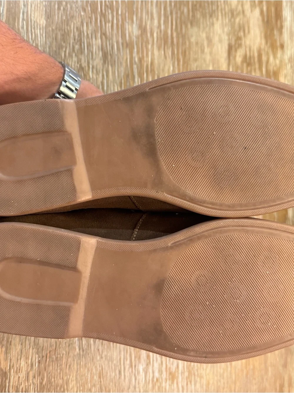 Men's Suede Penny Loafers in Brown